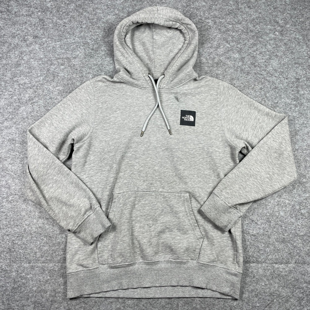 The North Face Hoodie Mens M Grey Box Pullover Fleece Sweatshirt A4M4G